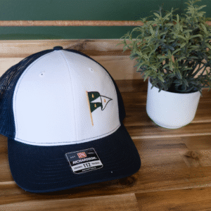 TBM Burgee Trucker Hat (White/Navy)